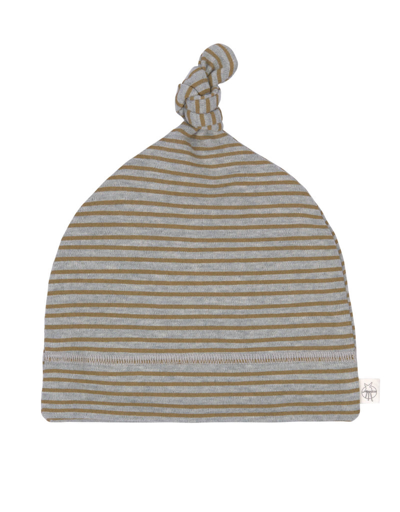 Lässig Baby Beanie, Striped Grey Mélange