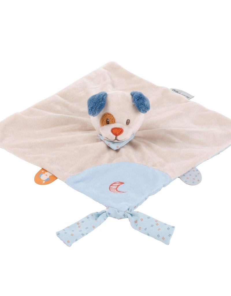 Nattou Knuffeldoekje Doudou Hond Jim en Bob - 27x27 - Beige