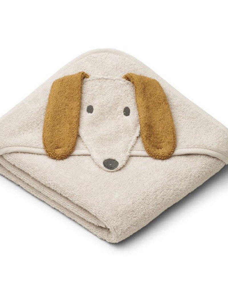 Liewood Albert Hooded Towel - Dog / Sandy mix