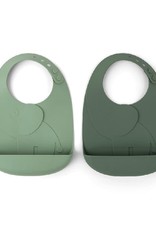 Done by Deer Peekaboo Bib 2-pack Elphee Green