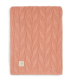 Jollein Ledikant Deken Spring Knit 100x150cm - Rosewood/Coral Fleece