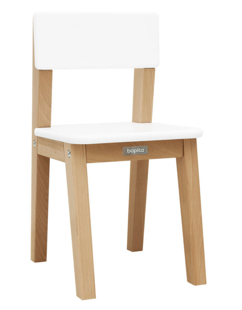 Bopita Petite chaise Ivar Blanc/Naturel