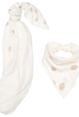 Koeka Swaddle met spuugdoek Wonder - Warm White