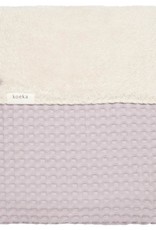 Koeka Couverture pour lit bébé teddy Oslo Lila/Pebble