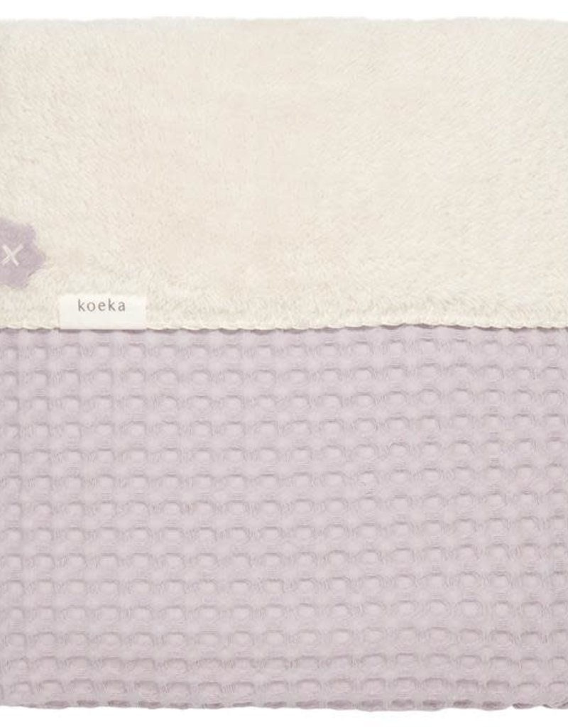 Koeka Couverture pour lit bébé teddy Oslo Lila/Pebble