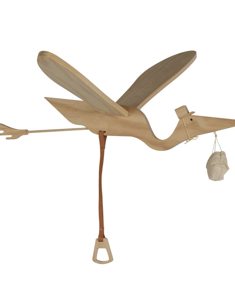 Quax Mobile Bird-pelican-wood