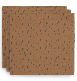 Jollein Hydrofiel Multidoek Spot 70x70cm - Caramel - 3 Stuks