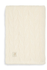 Jollein Ledikant Deken Spring Knit 100x150cm - Ivory/Coral Fleece