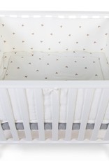 Childhome CONTOUR DE PARC - 35X340 CM - JERSEY + MOUSSELINE - HEARTS