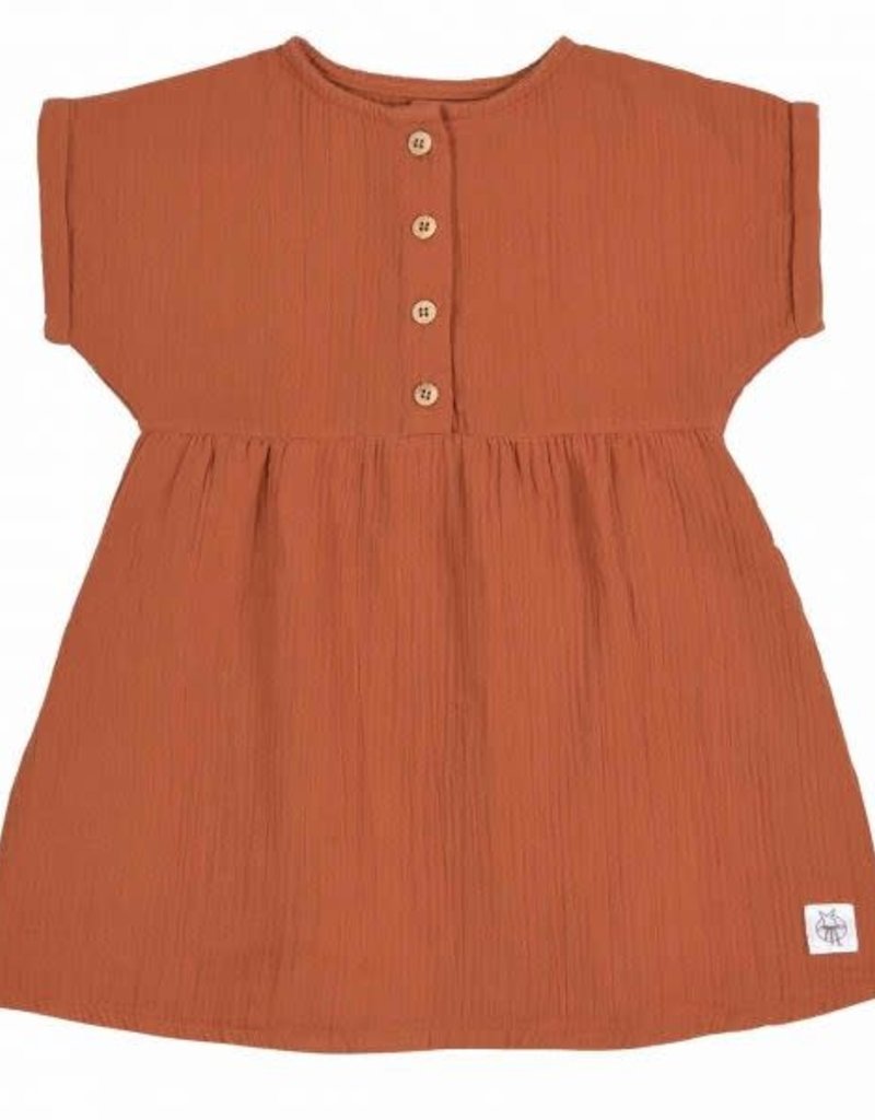 Lässig Muslin Dress Rust