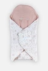 Noukie's Wandeldeken Mousseline De Cotton Ecru/rose clair