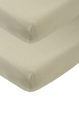 Meyco Jersey Hoeslaken Wieg 2-pack - Taupe - 40x80/90cm