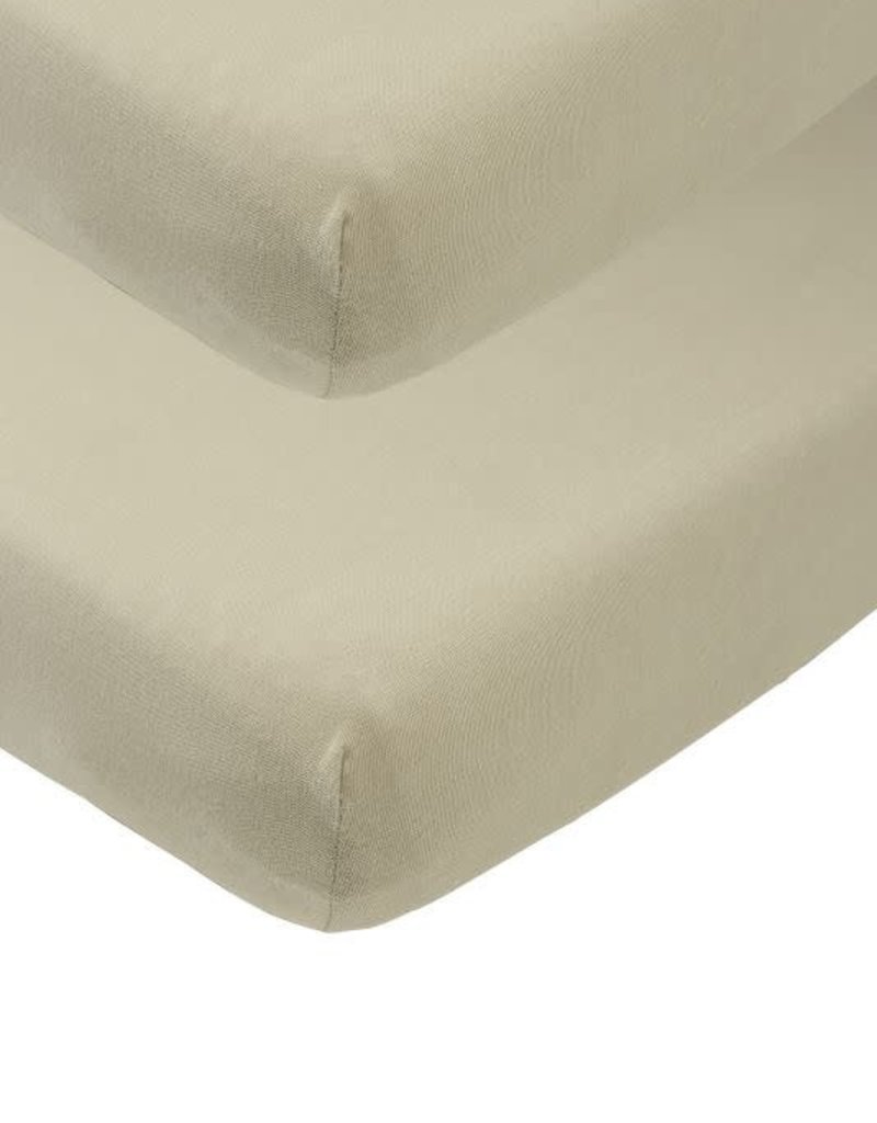 Meyco JERSEY HOESLAKEN WIEG 2-PACK - TAUPE - 40X80/90CM