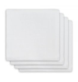 Jollein Lange Gaze de Bambou Coton Small 70x70cm - Blanc - 4 Stuks