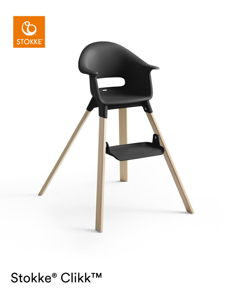 Stokke Stokke® Clikk™ Chaise haute - Noir Naturel