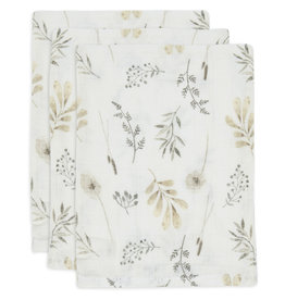 Jollein Gant de Toilette Gaze de Coton Wild Flowers - 3 Unités