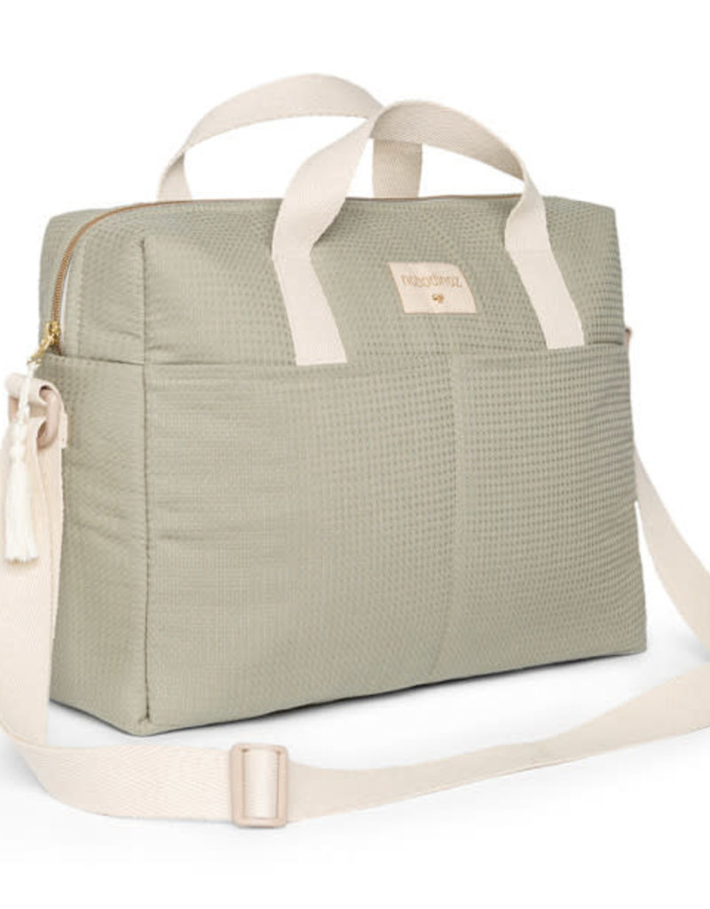 Nobodinoz Gala waterproof changing bag • laurel green