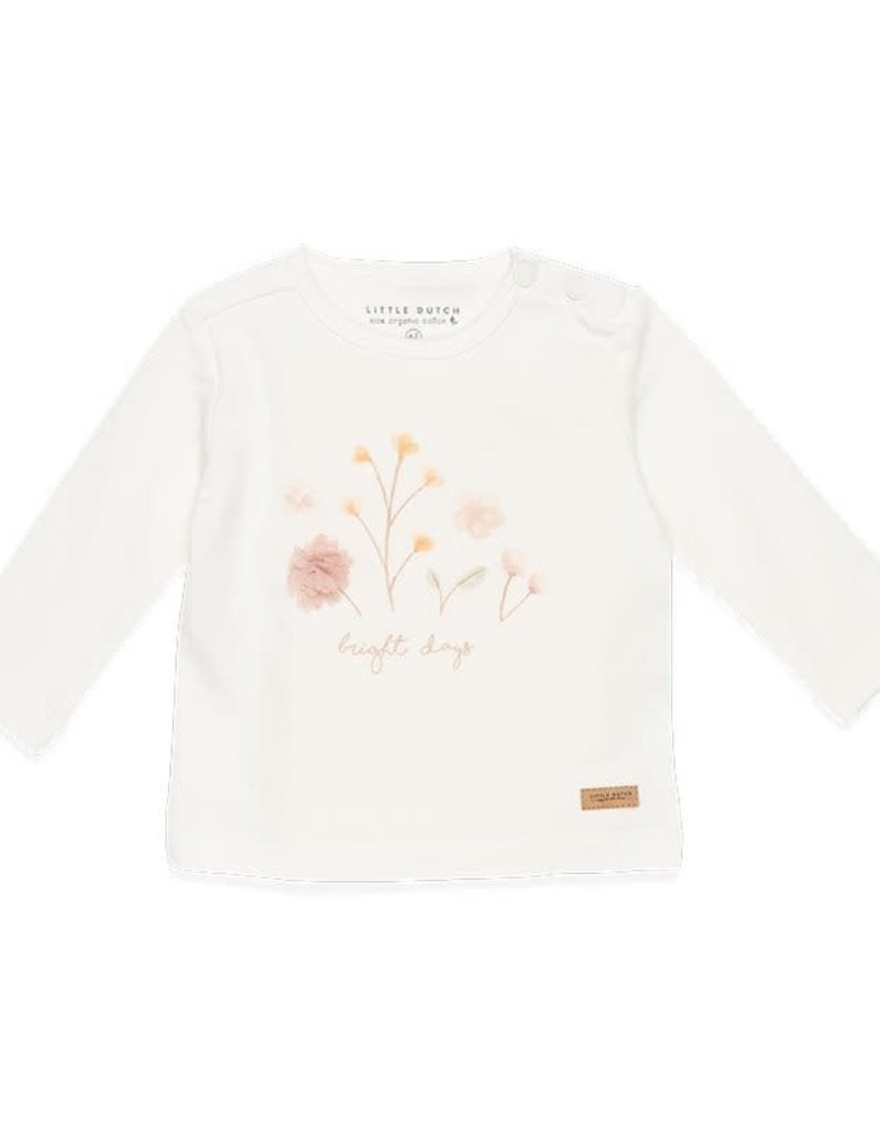 Little Dutch Shirt lange mouw Flowers White