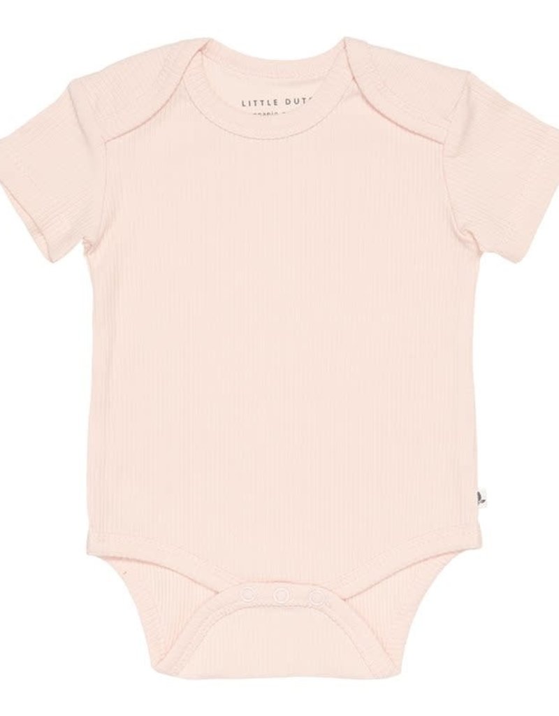 Little Dutch Romper korte mouw Rib Pink