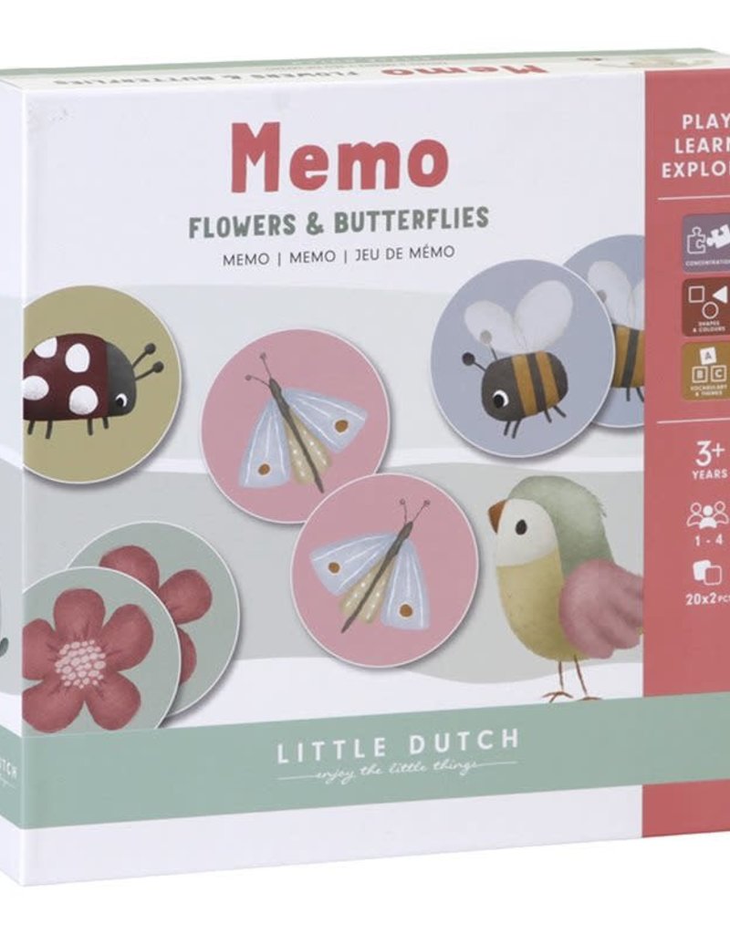 Little Dutch Memo Flowers & Butterflies