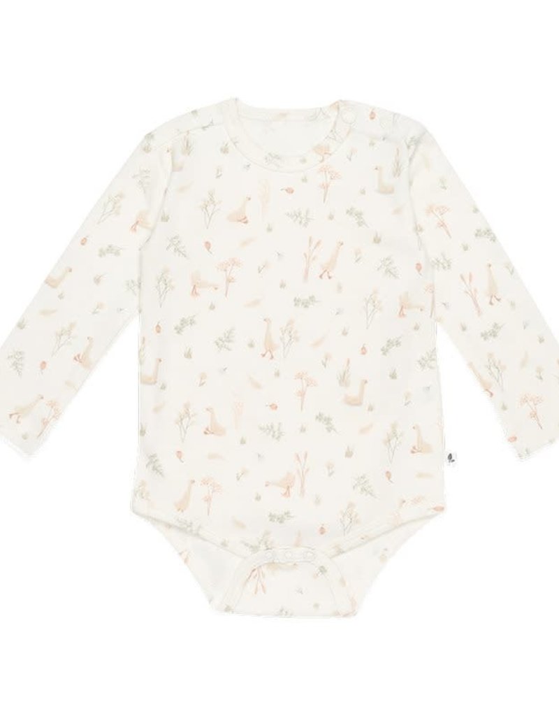 Little Dutch Romper lange mouw Little Goose White