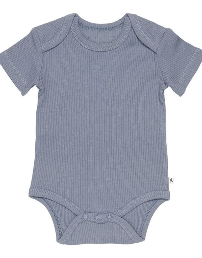 Little Dutch Romper korte mouw Rib Blue