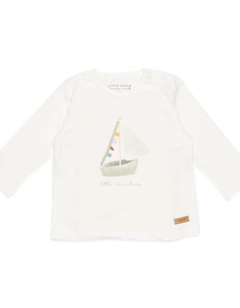 Little Dutch Shirt lange mouw Sailboat White Adventures