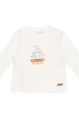 Little Dutch Shirt lange mouw Sailboat White