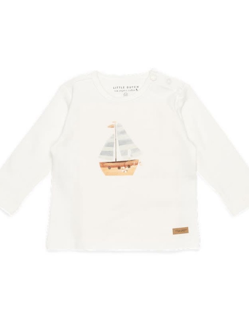 Little Dutch Shirt lange mouw Sailboat White