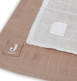 Jollein Lange Gaze de Bambou Coton Large 115x115cm Biscuit/Ivory- 2 pièces