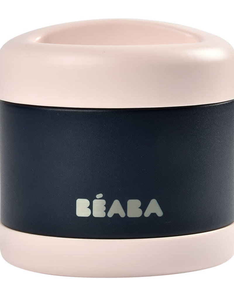 Béaba RVS thermo-portie 500ml (light pink/night blue)