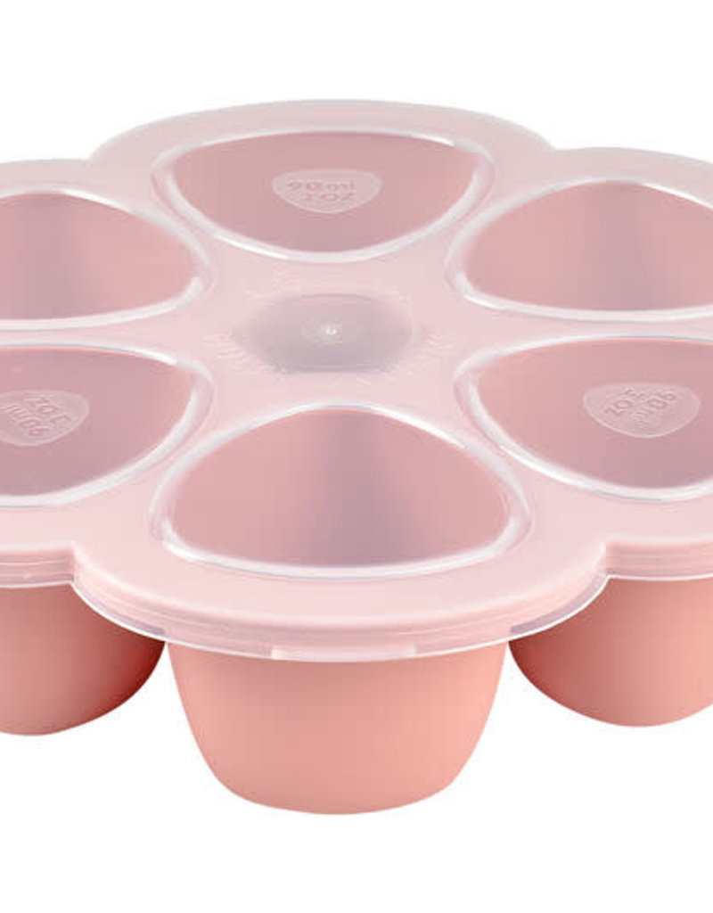 Béaba Multiportions silicone - 6 x 90 ml - Old pink