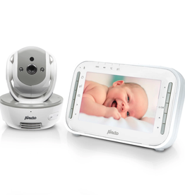 Alecto Baby DVM-200GS - Babyfoon met camera en 4.3" kleurenscherm - Wit/Grijs