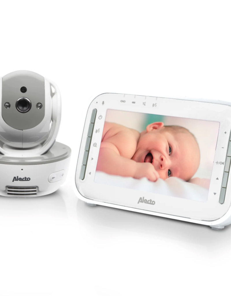 Alecto Baby DVM-200GS - Babyfoon met camera en 4.3" kleurenscherm - Wit/Grijs