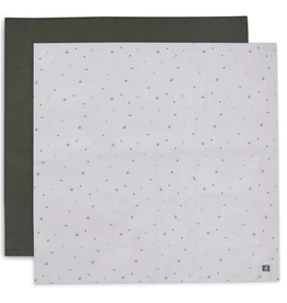 Jollein Hydrofiele Doek Large 115x115cm Stargaze - Leaf Green - 2 Stuks