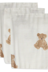 Jollein Gant de toilette gaze Coton Teddy Bear - 3 pack