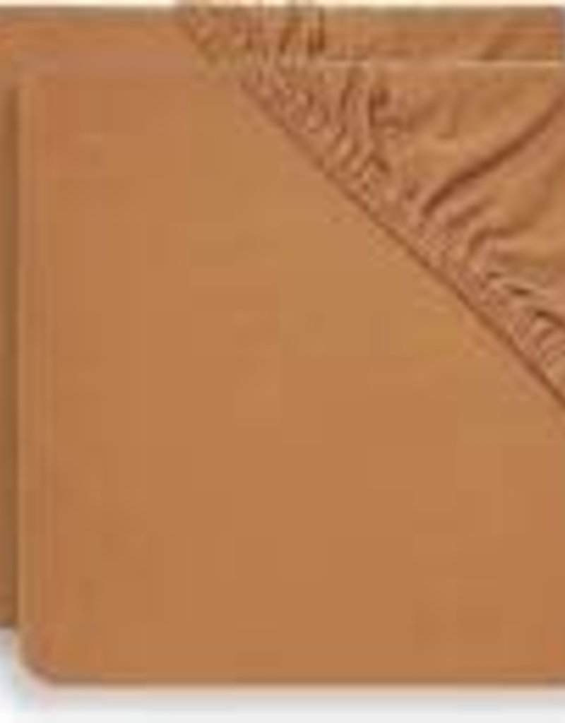 Jollein Fitted Sheet Cot Jersey 60x120cm - Caramel - 2 Pack
