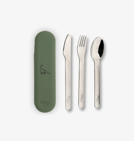 Citron Set De Couverts - Dino Green