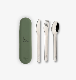 Citron Stainless Steel Cuttlery Set Dino Green