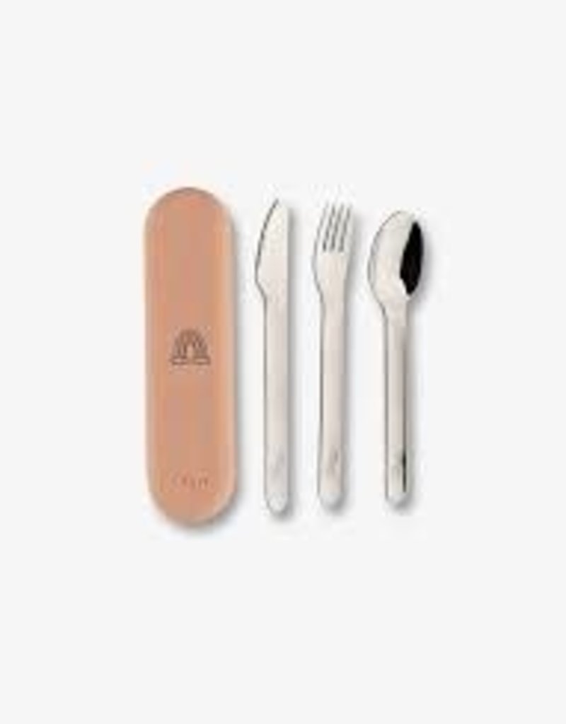 Citron Stainless Steel Cuttlery Set With Case Unicorn Blush Pink