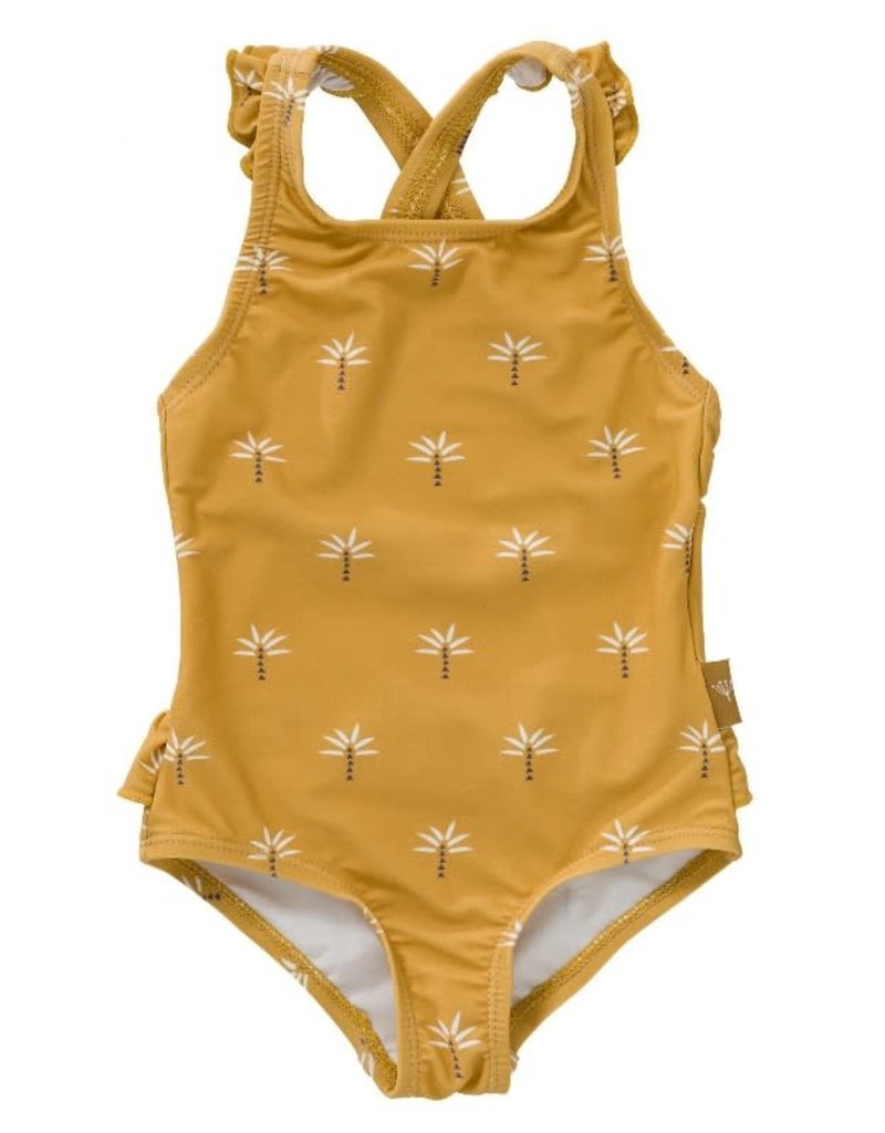 Fresk UV Tanksuit Girls Palmtree Ochre