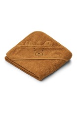 Liewood Albert Hooded Baby Towel - Mr bear golden caramel