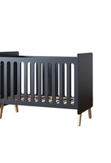 Pericles Baby Bed 120x60cm Omvormbaar tot zitbank - Style Black