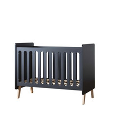 Pericles Baby Bed 120x60cm Omvormbaar tot zitbank - Style Black