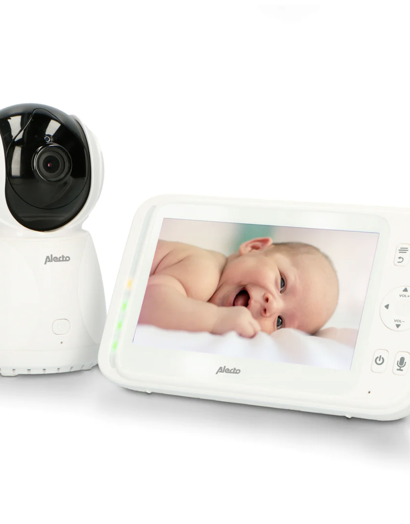 Alecto Baby DVM-275 - Babyfoon met camera en 5" kleurenscherm, wit