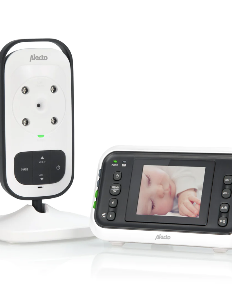 Alecto Baby DVM-75 - Babyfoon met camera en 2.4" kleurenscherm, wit/antraciet