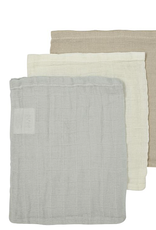 Meyco 3-pack Gant de toilette pre-washed uni offwhite/lightgrey/sand 20x17