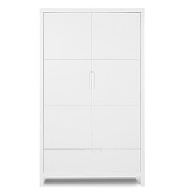 Childhome Quadro White - Kinderkleerkast - 2 Deuren + 1 Lade