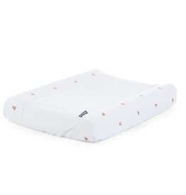 Childhome HOUSSE POUR MATELAS A LANGER - JERSEY - HEARTS