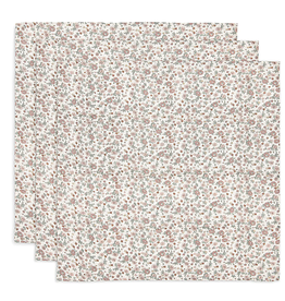 Jollein Lange Gaze de Coton Small 70x70cm Retro Flowers - 3 Unités